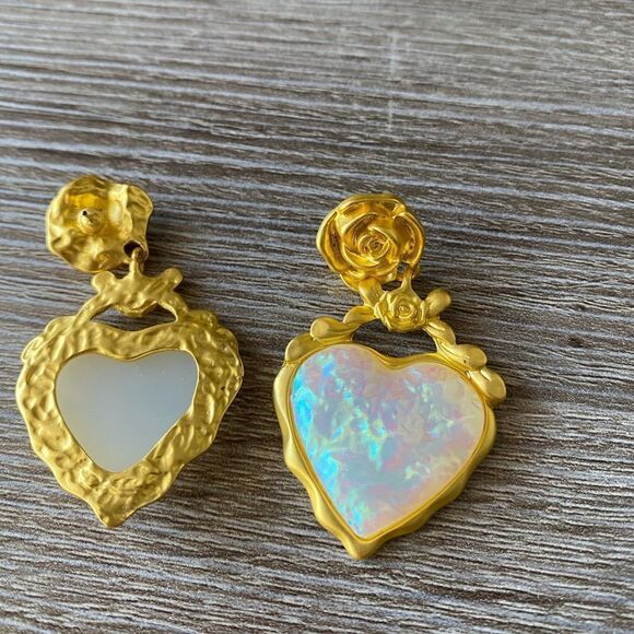 Bohemian heart earrings M178 - Picture 3 of 3